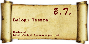Balogh Tessza névjegykártya